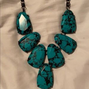 Kendra Scott Black Veined Turquoise Harlow